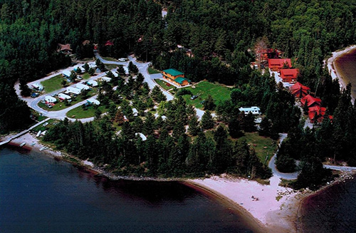 Abram Lake Resort Aerial View
