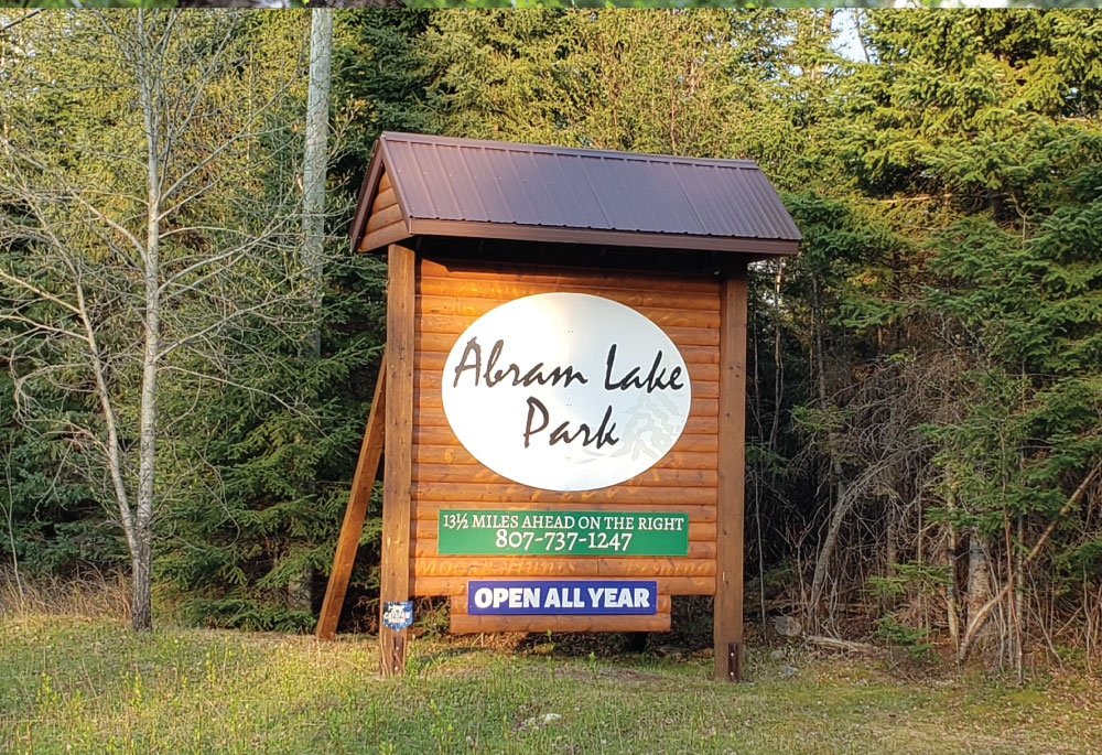 Abram Lake Park Sign