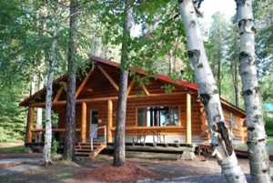 Big Log Cabin at Abram Lake