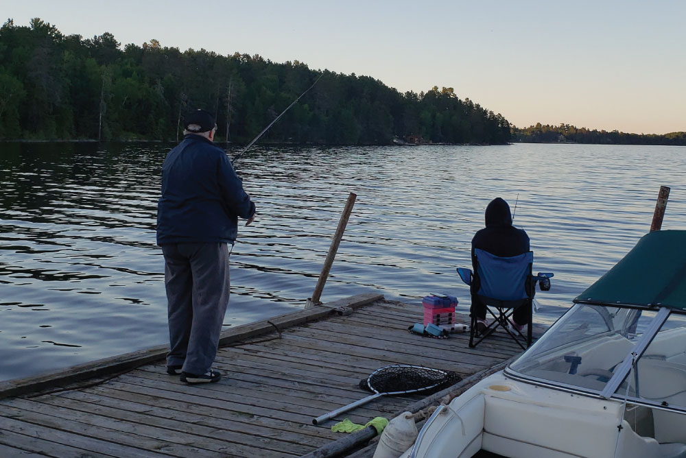 fishing at the dock